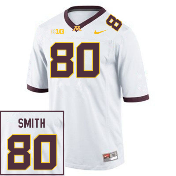Men #80 Anthony Smith Minnesota Golden Gophers College Football Jerseys Sale-White - Click Image to Close